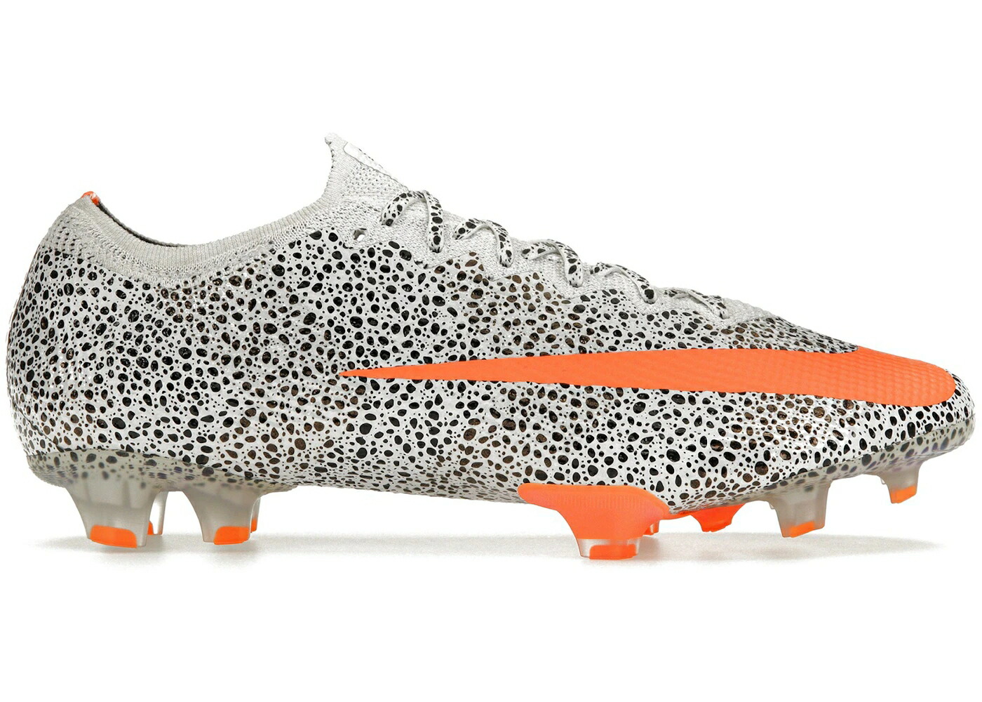 ナイキ サーティーン エリート サファリ 白色 ホワイト 黒色 ブラック 橙 オレンジ スニーカー メンズ NIKE MERCURIAL VAPOR 13 ELITE CR7 FG SAFARI / WHITE BLACK TOTAL ORANGE