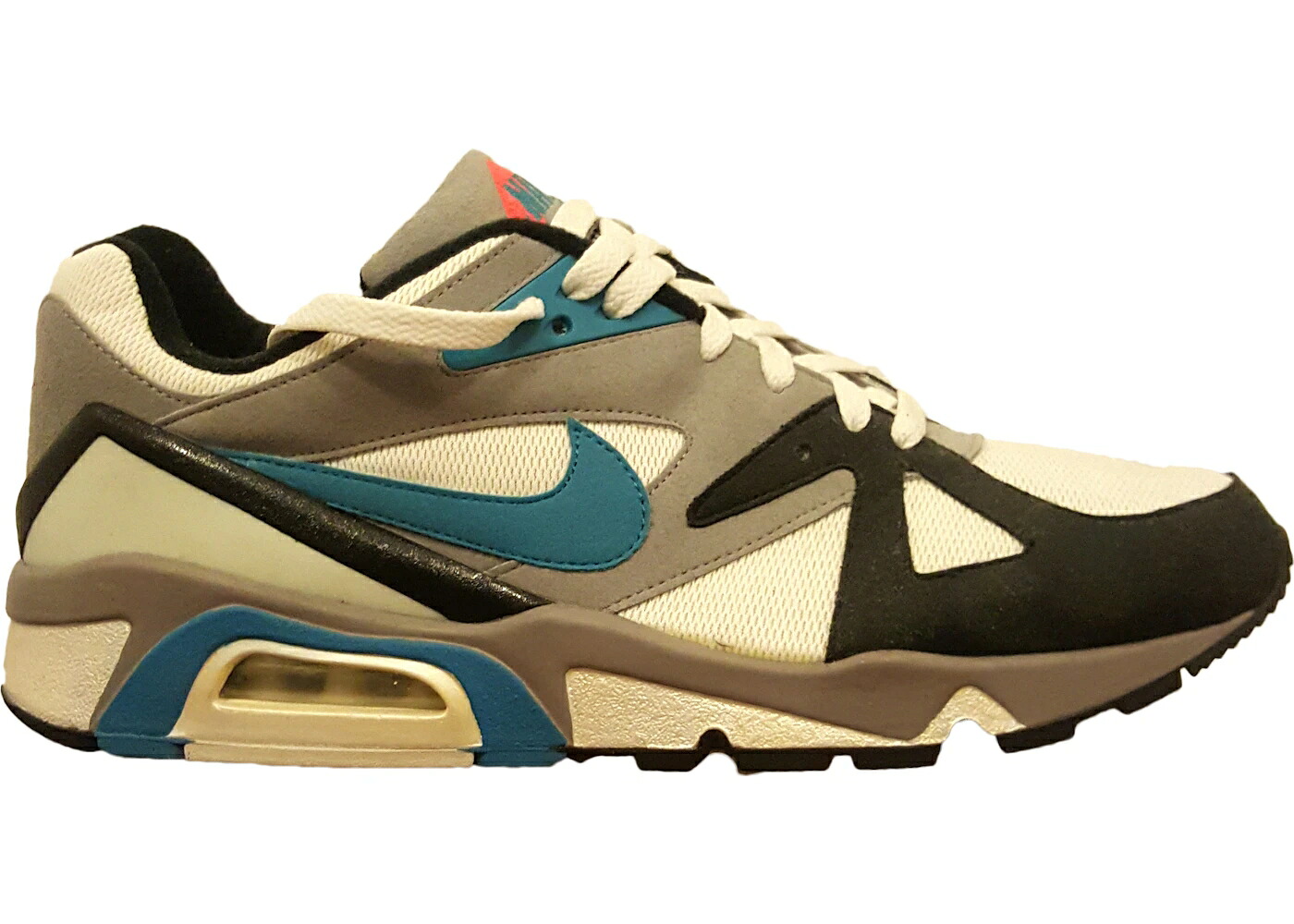 ナイキ 白色 ホワイト 黒色 ブラック スニーカー メンズ NIKE AIR STRUCTURE TRIAX 91 METALLIC SUMMIT WHITE (2008) / METALLIC SMMT WHITE N TEAL BLACK｜スニケス