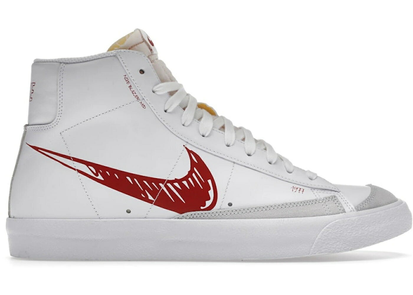 ナイキ ブレイザー ミッド 白いこと 白いこと 赤 赤いこと スニーカー メンズ NIKE BLAZER MID 77 SKETCH WHITE RED / SUMMIT WHITE GYM RED SAIL