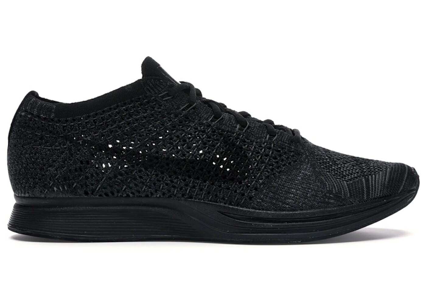 ナイキ 飛球編み物 黒いこと 黒いこと スニーカー メンズ NIKE FLYKNIT RACER TRIPLE BLACK / BLACK BLACK ANTHRACITE