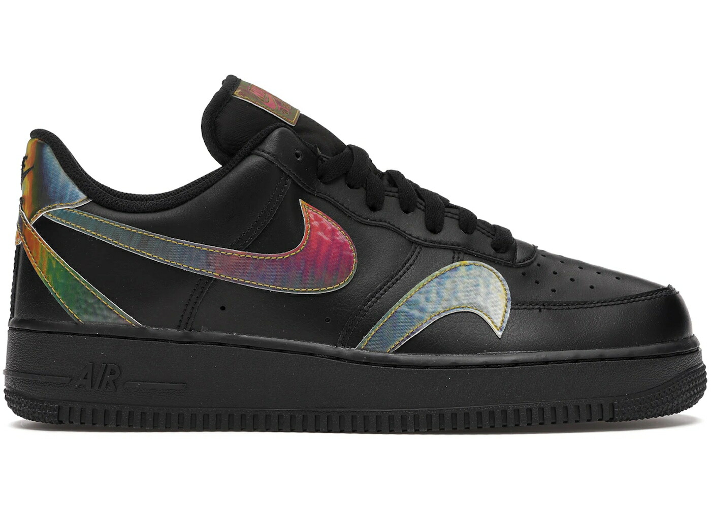 ナイキ 黒色 ブラック 銀色 シルバー エアフォース スニーカー メンズ NIKE AIR FORCE 1 LOW MISPLACED SWOOSHES BLACK MULTI / BLACK REFLECT SILVER