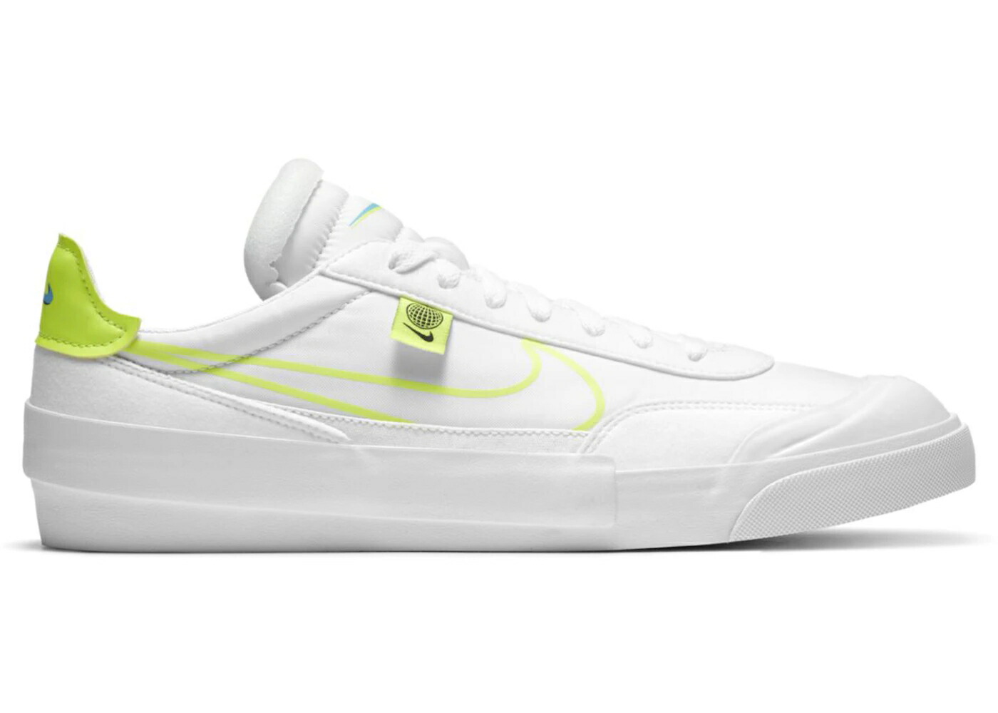 ナイキ 白色 ホワイト 青色 ブルー 黒色 ブラック スニーカー メンズ NIKE DROP-TYPE HBR WORLDWIDE WHITE VOLT / WHITE BLUE FURY BLACK VOLT