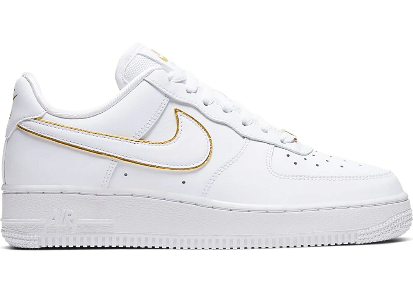 ナイキ 白色 ホワイト ゴールド スウッシュ スウォッシュ エアフォース WOMEN'S スニーカー レディース NIKE AIR FORCE 1 LOW WHITE GOLD SWOOSH (WOMEN'S) / WHITE METALLIC GOLD WHITE WHITE|スニケス