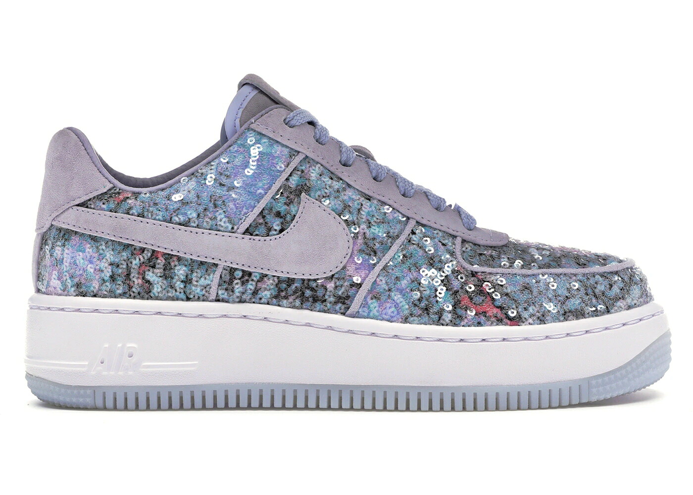 ナイキ 紫 パープル 白いこと 白いこと 空軍 WOMEN\u0027S スニーカー レディース NIKE AIR FORCE 1 UPSTEP GLASS SLIPPER (WOMEN\u0027S) / PALEST PURPLE WHITE