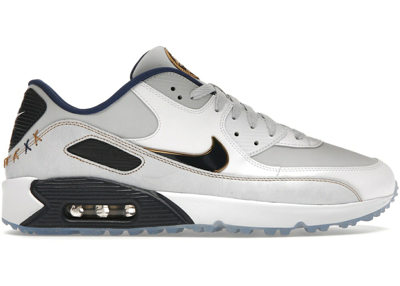 ナイキ マックス ゴルフ ピュア プラチナム 白色 ホワイト 青色 ブルー エアマックス スニーカー メンズ NIKE AIR MAX 90 GOLF NRG THE PLAYERS CHAMPIONSHIP / PURE PLATINUM WHITE COASTAL BLUE