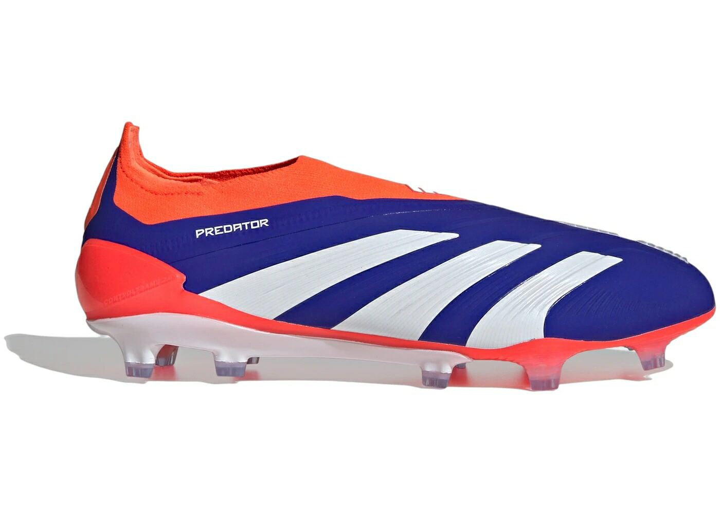 アディダス プレデター エリート 青色 ブルー 白色 ホワイト 赤 レッド スニーカー メンズ ADIDAS PREDATOR ELITE LACELESS FG LUCID BLUE CLOUD WHITE SOLAR RED / LUCID BLUE CLOUD WHITE SOLAR RED
