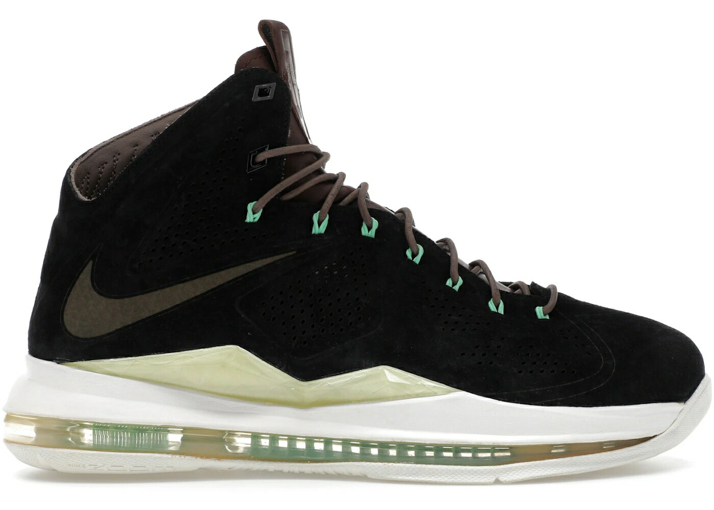 ナイキ レブロン 黒色 ブラック スエード スウェード フィールド 茶色 ブラウン スニーカー メンズ NIKE LEBRON X EXT BLACK SUEDE / BLACK BLACK DARK FIELD BROWN