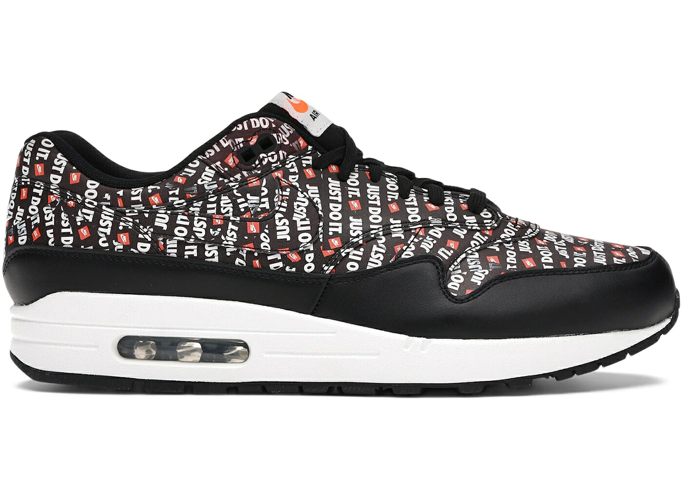 ナイキ マックス 黒いこと 黒いこと 橙 オレンジ色 白いこと 白いこと 大気圏マックス スニーカー メンズ NIKE AIR MAX 1 JUST DO IT PACK BLACK / BLACK TOTAL ORANGE WHITE