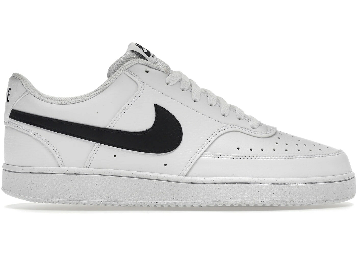 ナイキ 厚地の外套 白いこと 白いこと 黒いこと 黒いこと スニーカー メンズ NIKE COURT VISION LOW NEXT NATURE WHITE BLACK / WHITE BLACK WHITE