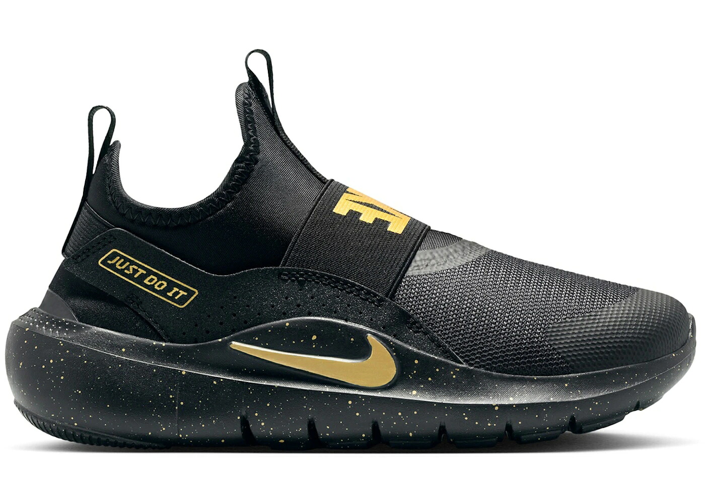 ナイキ 黒色 ブラック ゴールド ジュニア キッズ NIKE FLEX RUNNER 4 BLACK METALLIC GOLD (GS) / BLACK BLACK METALLIC GOLD ベビー マタニティ スニーカー|スニケス