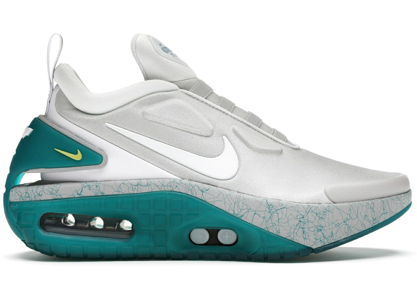 ナイキ アダプト マックス 銀色 シルバー 白色 ホワイト ターボ 緑 グリーン スニーカー メンズ NIKE ADAPT AUTO MAX JETSTREAM (US CHARGER) / SILVER WHITE TURBO GREEN|スニケス