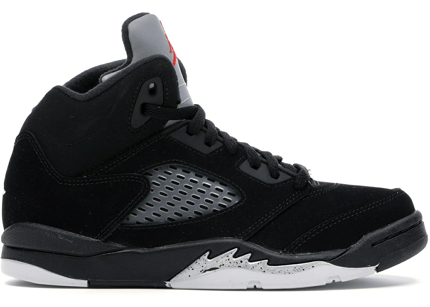 ナイキ ジョーダン 黒色 ブラック ファイア 赤 レッド 銀色 シルバー ジュニア キッズ JORDAN 5 RETRO BLACK METALLIC (2016) (PS) / BLACK FIRE RED METALLIC SILVER ベビー マタニティ スニーカー