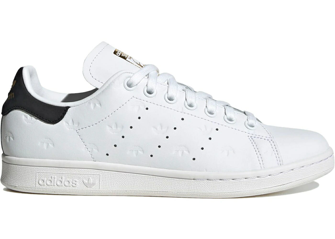 アディダス トレフォイル 白色 ホワイト コア 黒色 ブラック ゴールド スタンスミス WOMEN'S スニーカー レディース ADIDAS STAN SMITH ALL OVER TREFOIL WHITE CORE BLACK (WOMEN'S) / CLOUD WHITE CORE BLACK GOLD