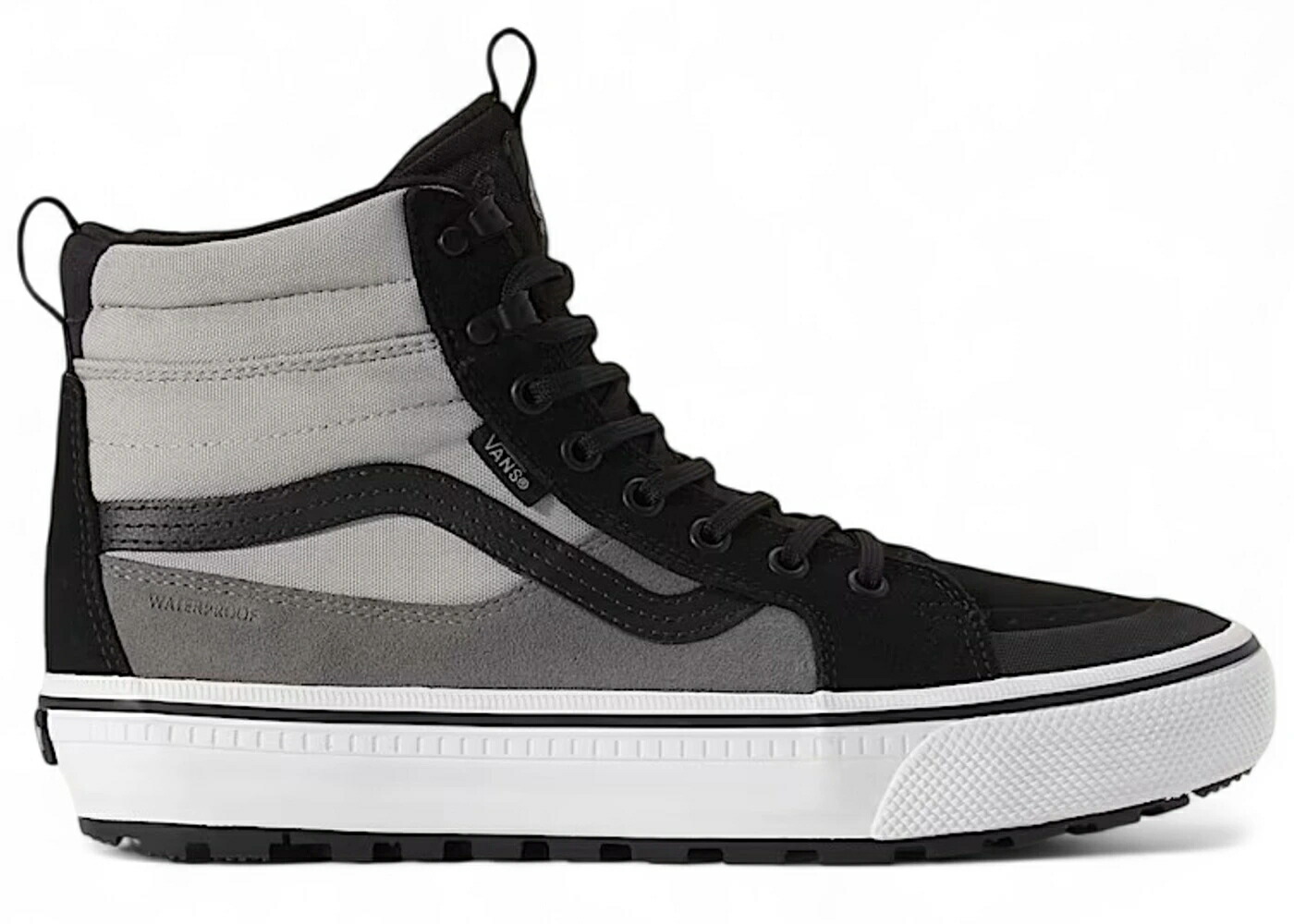 ヴァンズ バンズ スケートハイ 灰色 グレー 黒色 ブラック スニーカー メンズ VANS SK8-HI WATERPROOF GREY BLACK / GREY BLACK