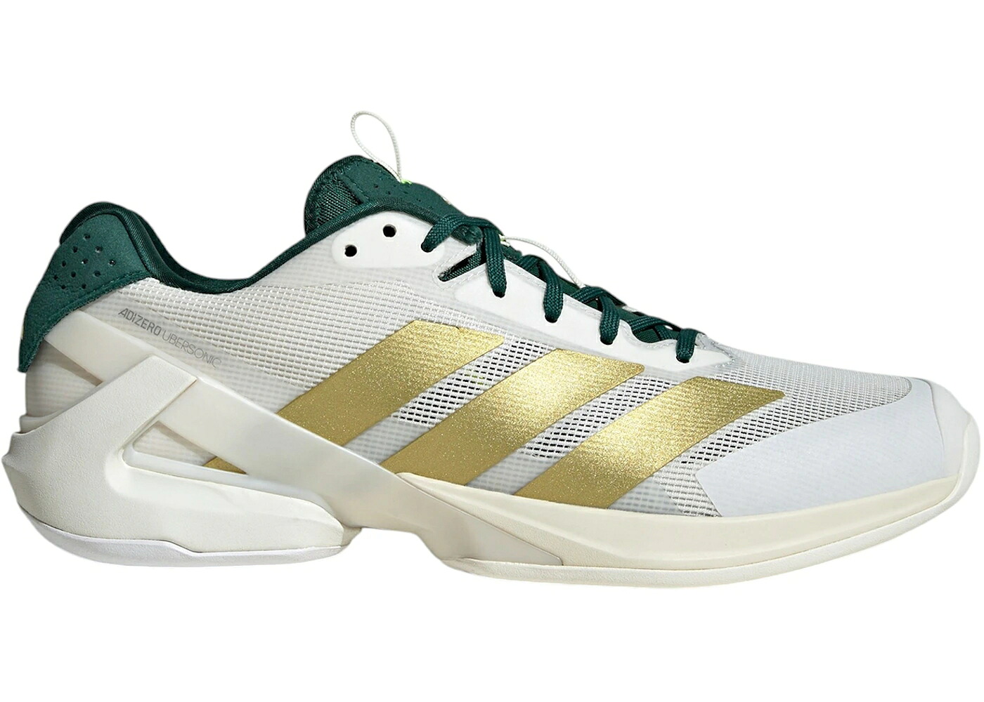 アディダス アディゼロ 白色 ホワイト ゴールド 緑 グリーン コア スニーカー メンズ ADIDAS ADIZERO UBERSONIC 5 WHITE GOLD COLLEGIATE GREEN / CORE WHITE GOLD METALLIC|スニケス