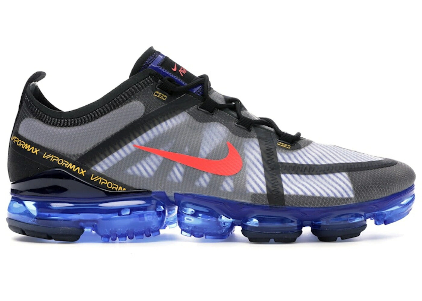 ナイキ 黒いこと 黒いこと 青味 青み クリムゾン プラチナム エアヴェイパーマックス スニーカー メンズ NIKE AIR VAPORMAX 2019 BLACK HYPER BLUE BRIGHT CRIMSON / BLACK HYPER BLUE PLATINUM TINT