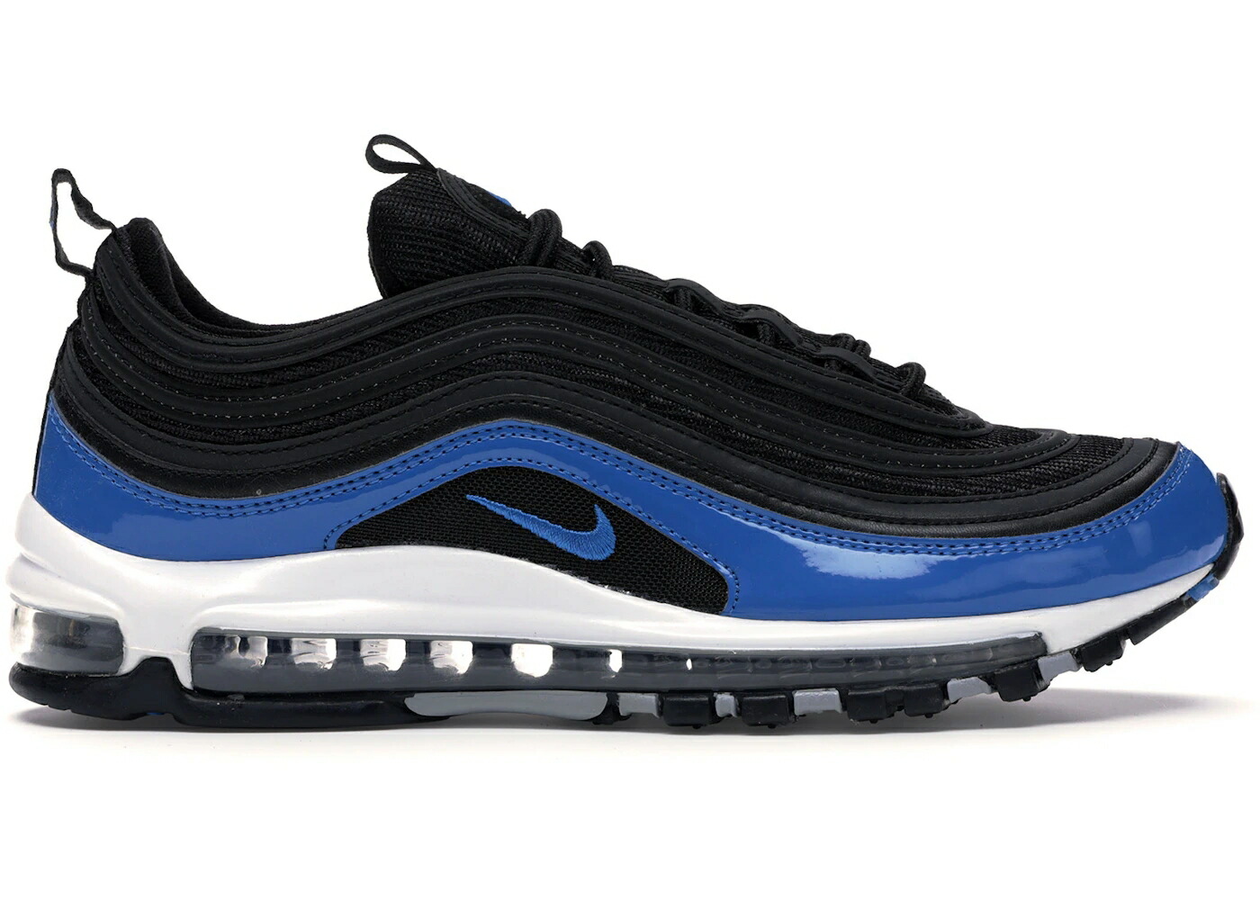 ナイキ マックス 黒色 ブラック 青色 ブルー 灰色 グレー エアマックス スニーカー メンズ NIKE AIR MAX 97 BLACK BLUE NEBULA / BLACK BLUE NEBULA WOLF GREY