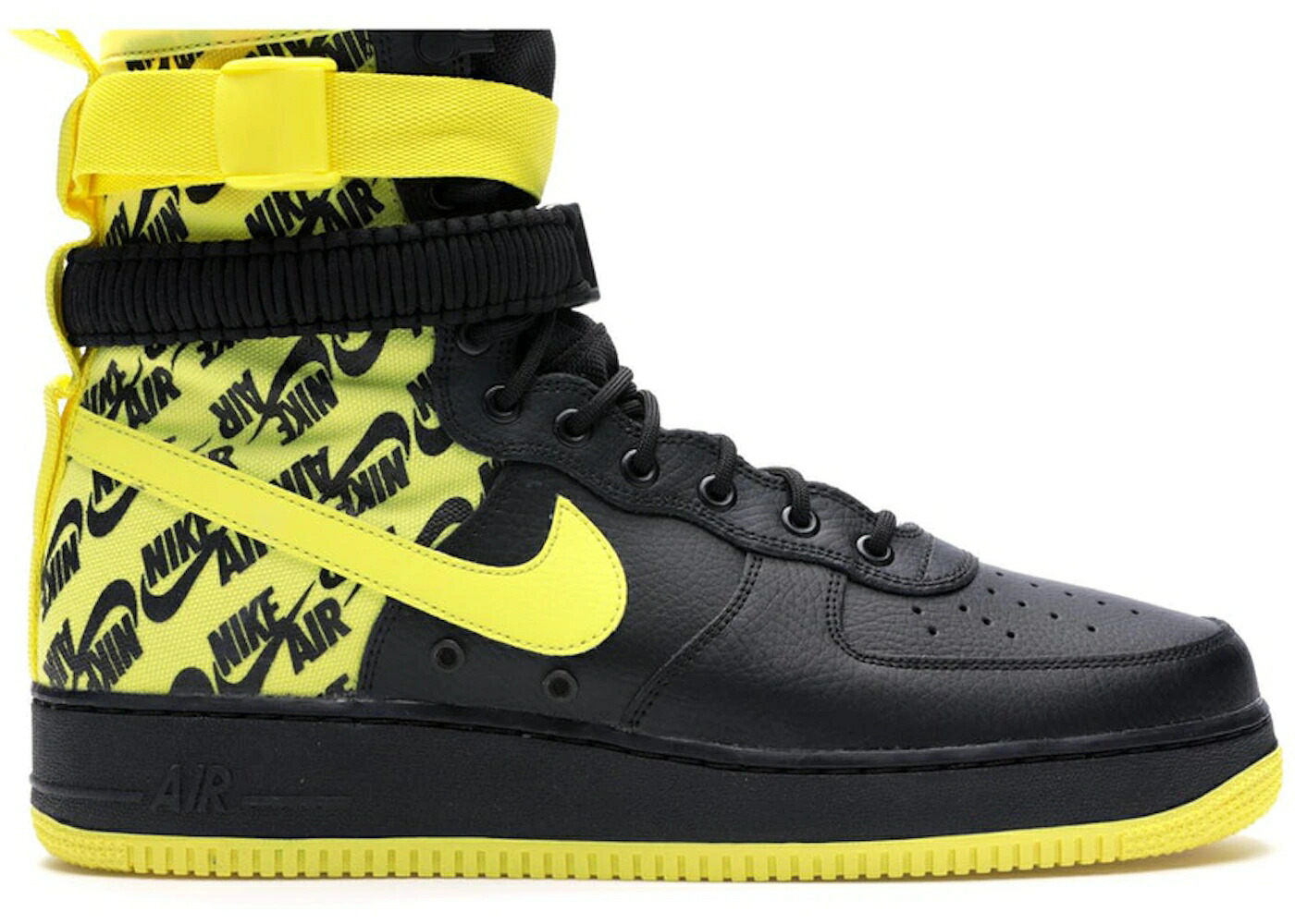 ナイキ ハイ 黒色 ブラック ダイナミック 黄色 イエロー エアフォース スニーカー メンズ NIKE SF AIR FORCE 1 HIGH BLACK DYNAMIC YELLOW / BLACK DYNAMIC YELLOW