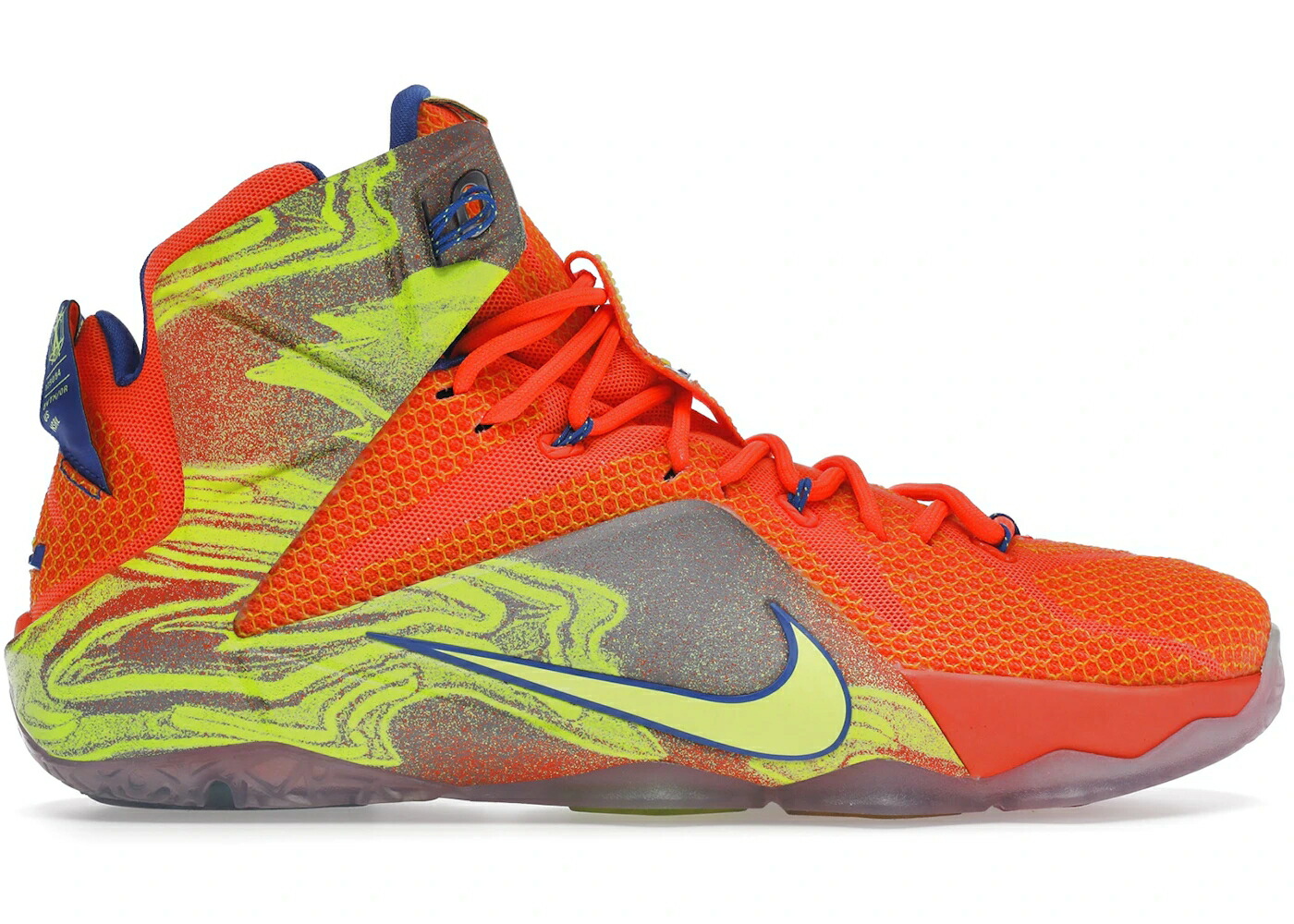 ナイキ レブロン クリムゾン クール スニーカー メンズ NIKE LEBRON 12 SIX MERIDIANS / HYPER CRIMSON VOLT METALLIC COOL