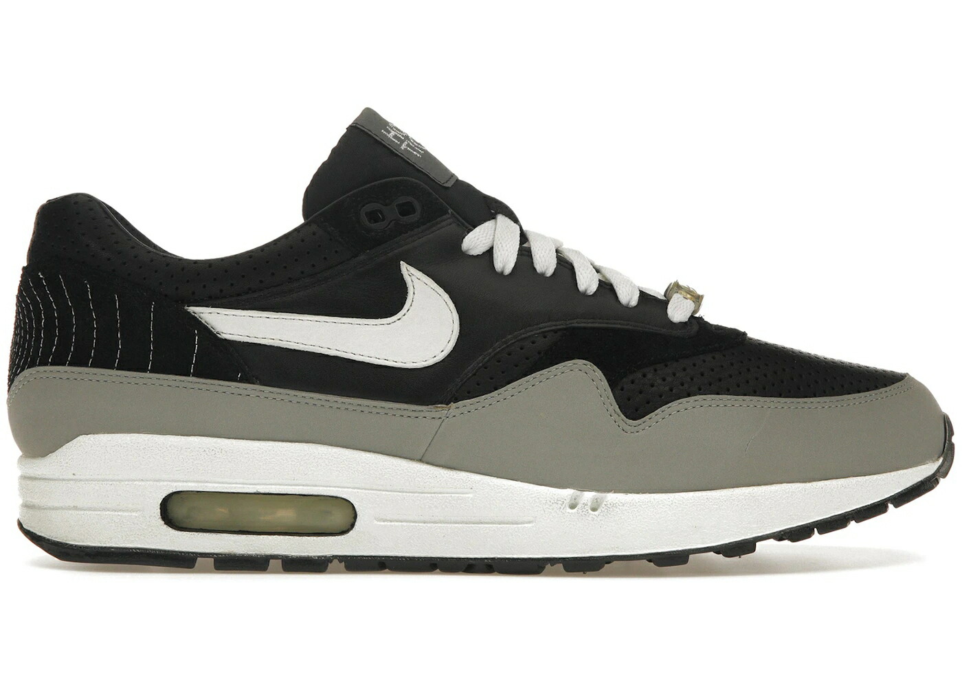 ナイキ マックス 黒いこと 黒いこと 白いこと 白いこと 薄墨色 薄墨色 エア湖マックス スニーカー メンズ NIKE AIR MAX 1 U BREATHE / BLACK WHITE MEDIUM GREY