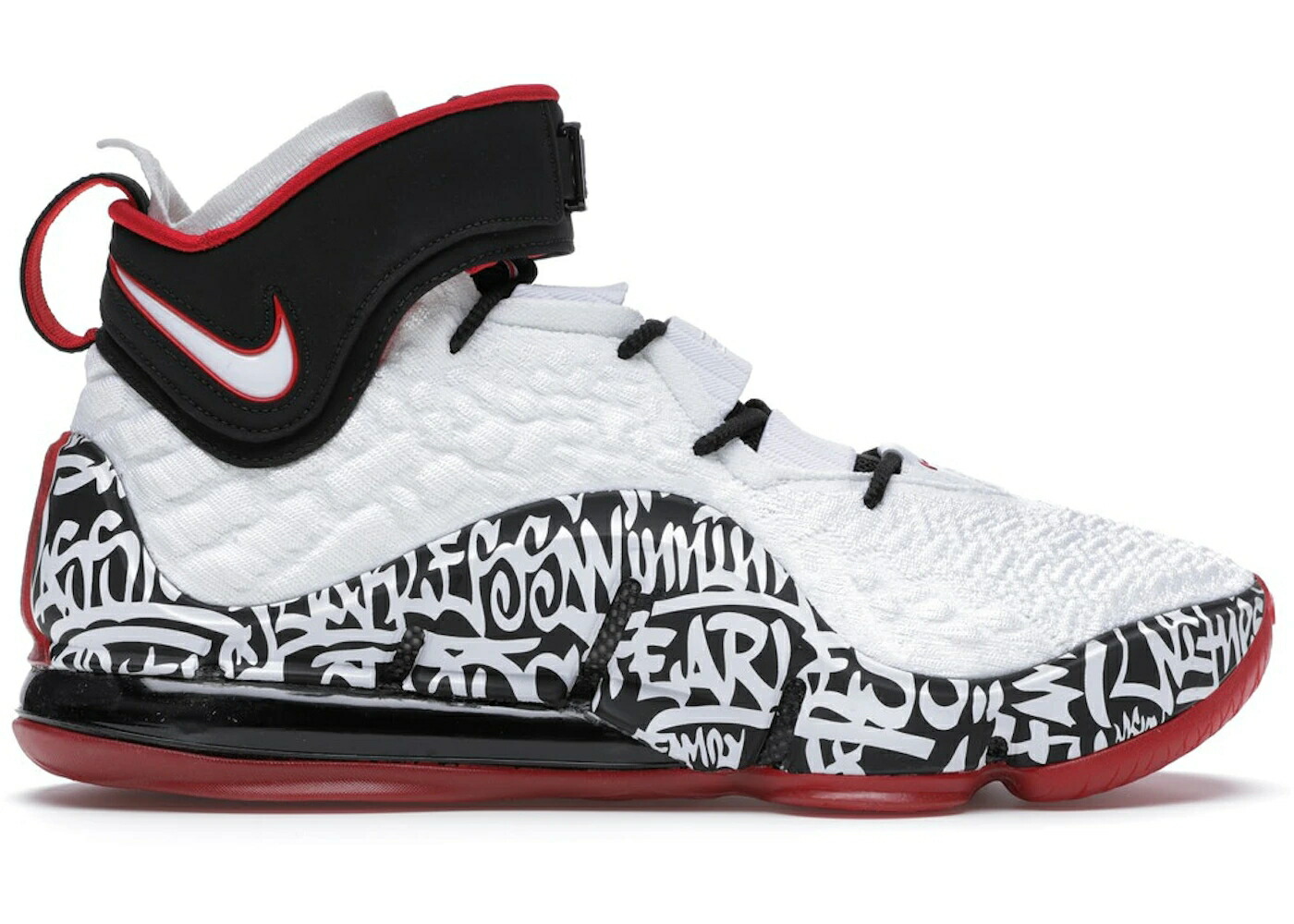 ナイキ レブロン 白色 ホワイト 赤 レッド 黒色 ブラック スニーカー メンズ NIKE LEBRON 17 GRAFFITI / WHITE UNIVERSITY RED BLACK
