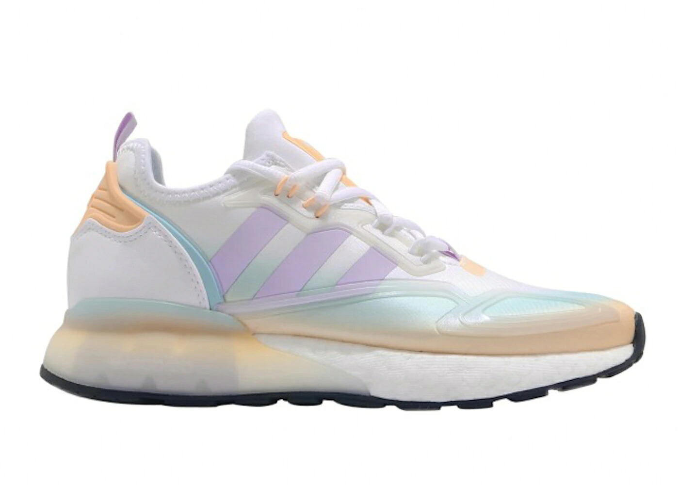 アディダス ブースト 白いこと 白いこと 紫 パープル WOMEN\u0027S スニーカー レディース ADIDAS ZX 2K BOOST SPACE RACE (WOMEN\u0027S) / CLOUD WHITE PURPLE TINT ACID スニーカー-靴-レディース靴