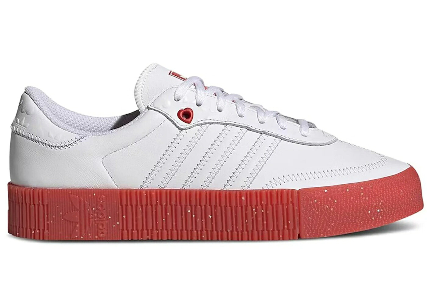アディダス 白色 ホワイト コア 黒色 ブラック WOMEN'S スニーカー レディース ADIDAS SAMBAROSE WHITE SCARLET (WOMEN'S) / CLOUD WHITE SCARLET CORE BLACK｜スニケス