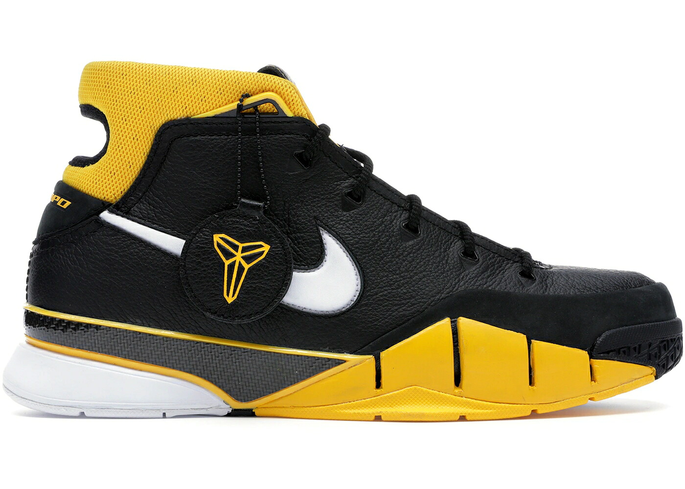 ナイキ コービー プロトロ 黒色 ブラック 白色 ホワイト スニーカー メンズ NIKE KOBE 1 PROTRO BLACK MAIZE / BLACK WHITE VARSITY MAIZE|スニケス