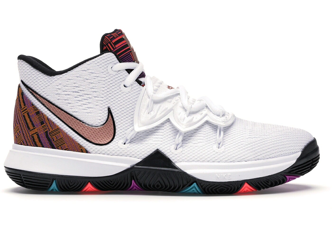 ナイキ カイリー 白いこと 白いこと お坊っちゃん キッズ NIKE KYRIE 5 BHM (2019) (GS) / WHITE MULTI COLOR もの言う花 マタニティ スニーカー