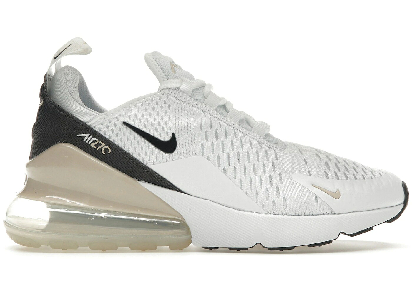 ナイキ マックス 白色 ホワイト 茶色 ブラウン エアマックス WOMEN'S スニーカー レディース NIKE AIR MAX 270 WHITE VELVET BROWN (WOMEN'S) / WHITE VELVET BROWN SANDDRIFT