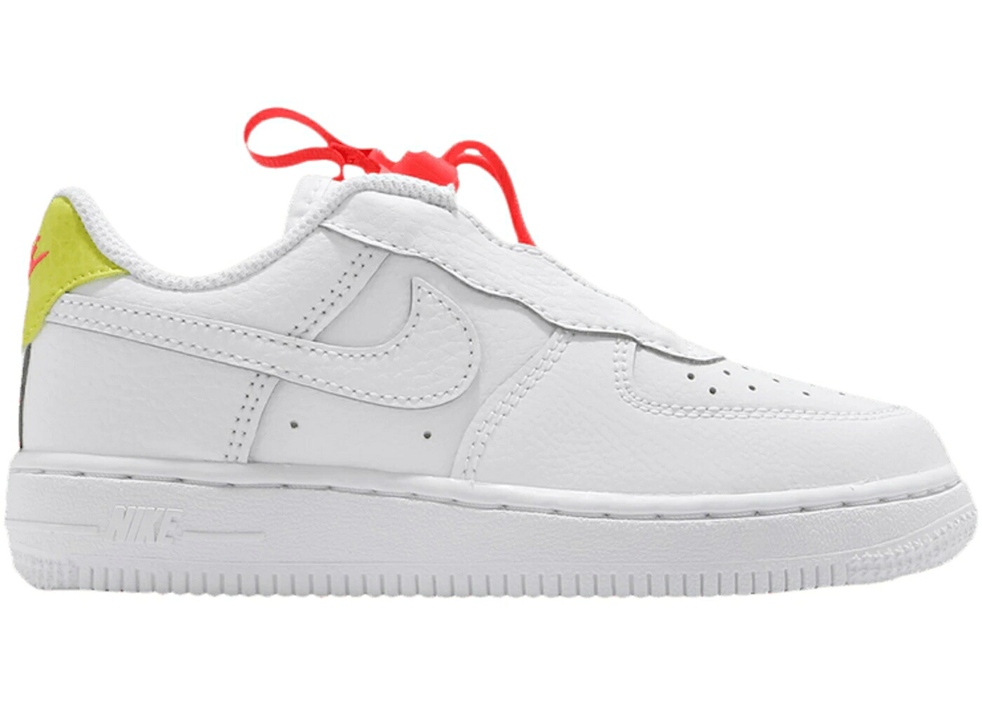 ナイキ 白色 ホワイト クリムゾン ハイ ジュニア キッズ NIKE FORCE 1 TOGGLE WHITE BRIGHT CRIMSON (PS) / WHITE BRIGHT CRIMSON HIGH ベビー マタニティ スニーカー｜スニケス