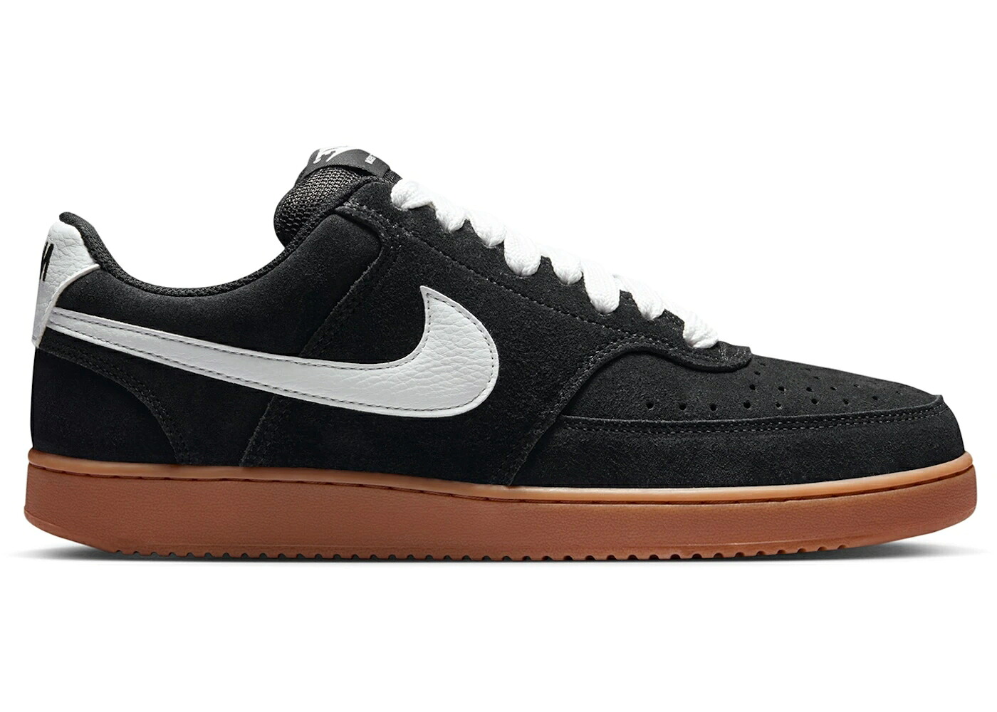 ナイキ コート 黒色 ブラック 白色 ホワイト 茶色 ブラウン スニーカー メンズ NIKE COURT VISION LOW FL BLACK WHITE GUM / BLACK GUM MEDIUM BROWN WHITE|スニケス