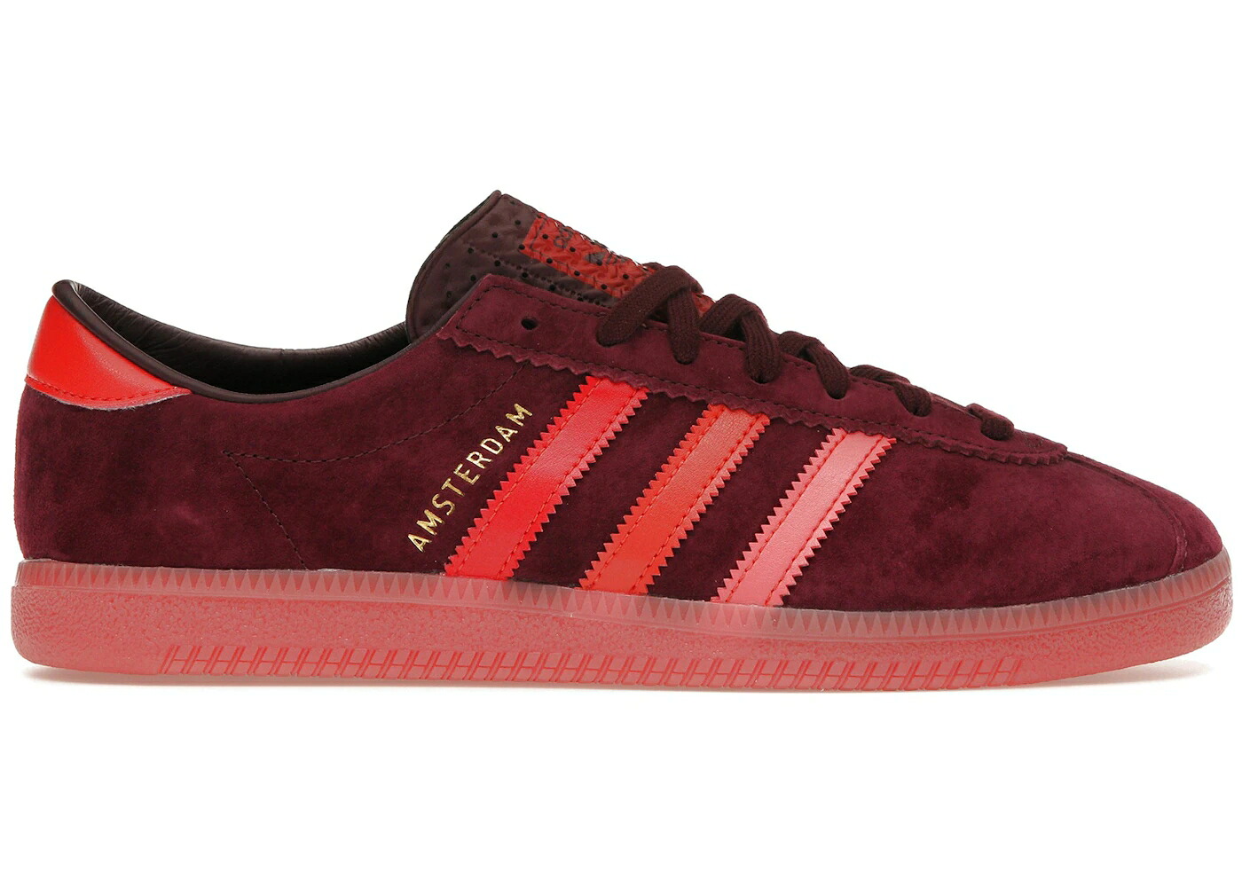 アディダス 赤 赤いこと マルーン スニーカー メンズ ADIDAS AMSTERDAM COLLEGIATE RED / MAROON COLLEGIATE RED PRELOVED