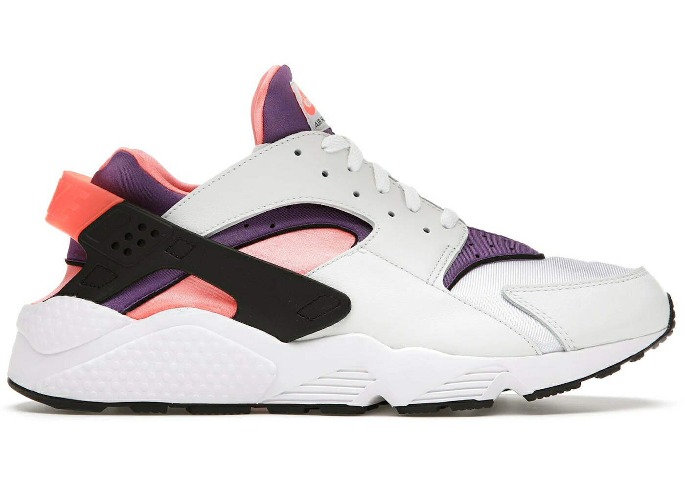 ナイキ ハラチ 白色 ホワイト 紫 パープル 黒色 ブラック スニーカー メンズ NIKE AIR HUARACHE BRIGHT MANGO / BRIGHT MANGO WHITE PURPLE BLACK