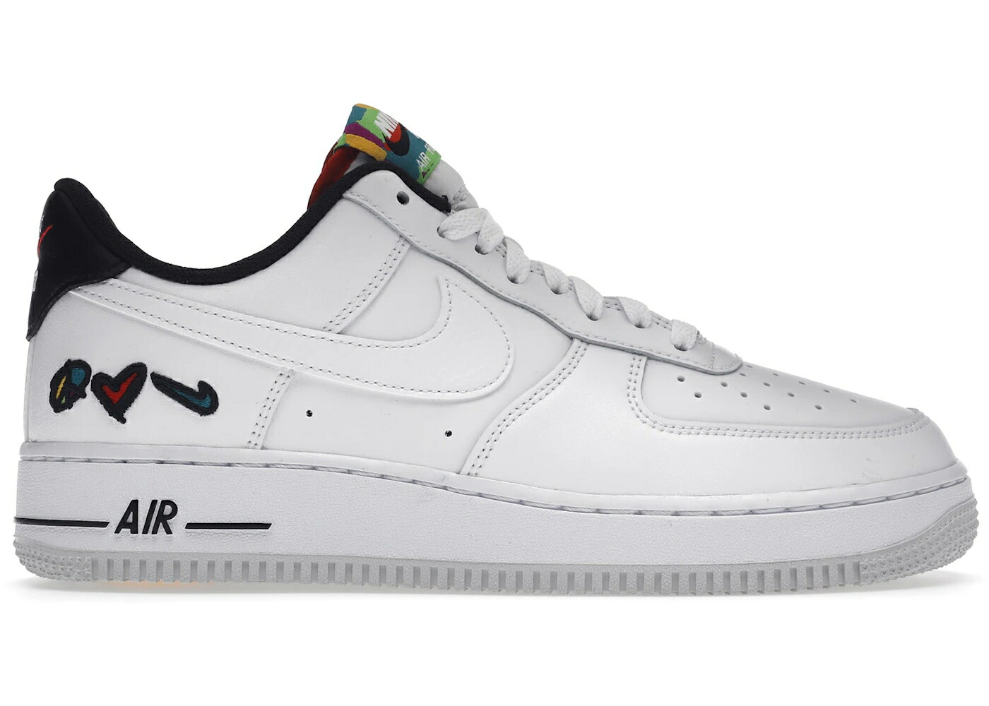 ナイキ スウッシュ スウォッシュ 白色 ホワイト 赤 レッド エアフォース 07 スニーカー メンズ NIKE AIR FORCE 1 LOW LV8 3 PEACE, LOVE, SWOOSH / WHITE UNIVERSITY RED UNIVERSITY