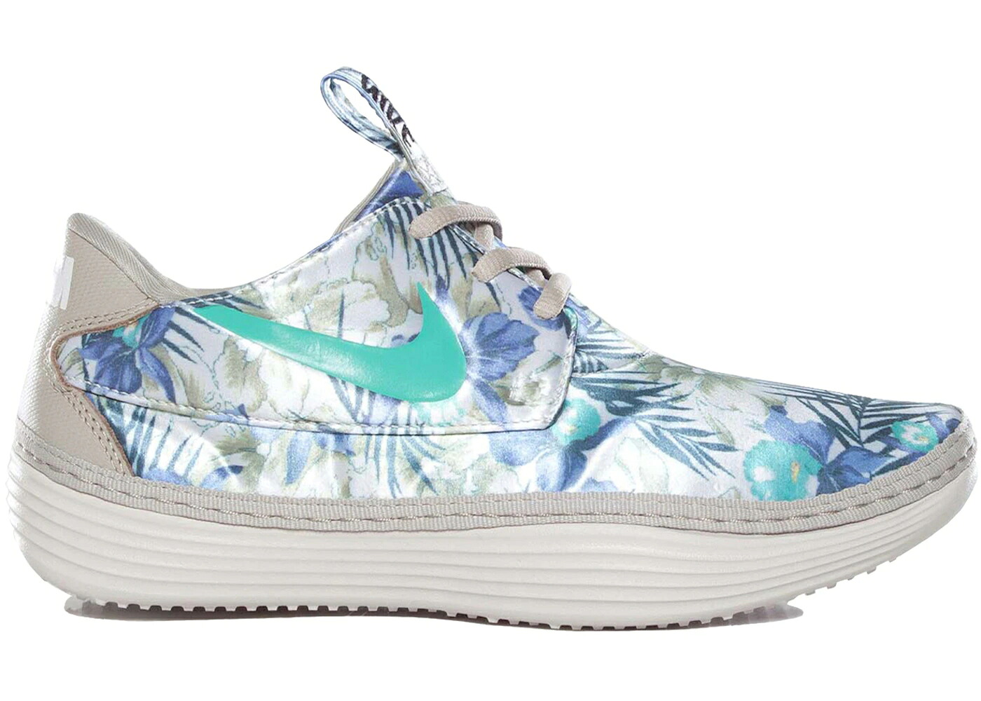 ナイキ モカシン クラシック WOMEN'S スニーカー レディース NIKE SOLARSOFT MOCCASIN FLORAL CLASSIC STONE (WOMEN'S) / CLASSIC STONE CRYSTAL MINT