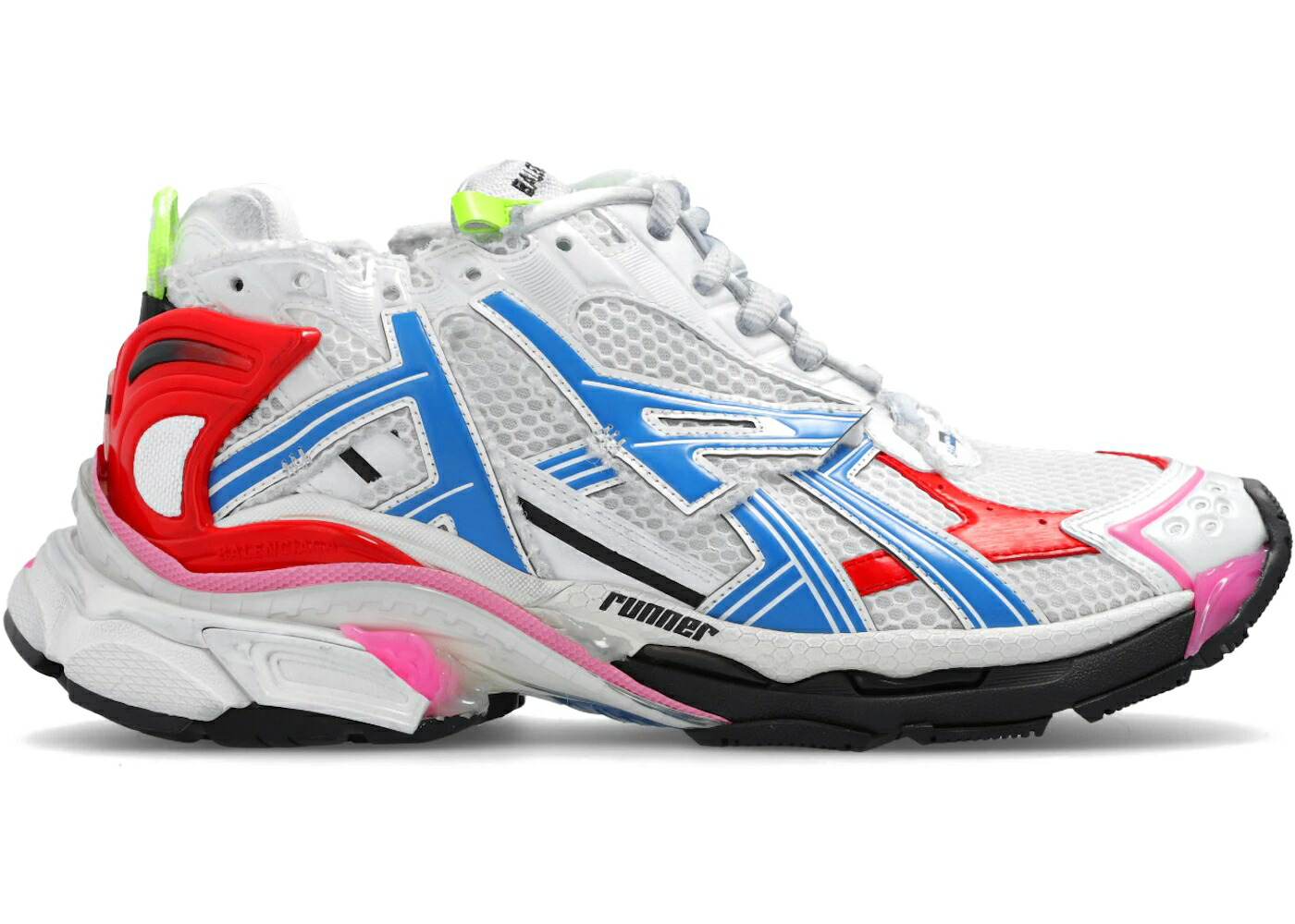 バレンシアガ 白色 ホワイト 赤 レッド 青色 ブルー ピンク WOMEN スニーカー レディース BALENCIAGA RUNNER WHITE MULTI-COLOR (WOMEN) / WHITE RED BLUE PINK