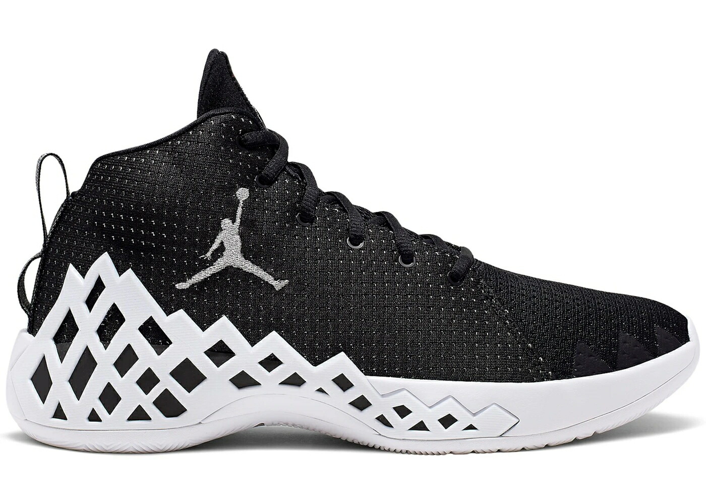 ナイキ ジョーダン ジャンプマン ダイヤモンド ミッド 黒色 ブラック 白色 ホワイト 銀色 シルバー スニーカー メンズ JORDAN JUMPMAN DIAMOND MID BLACK WHITE / BLACK METALLIC SILVER WHITE