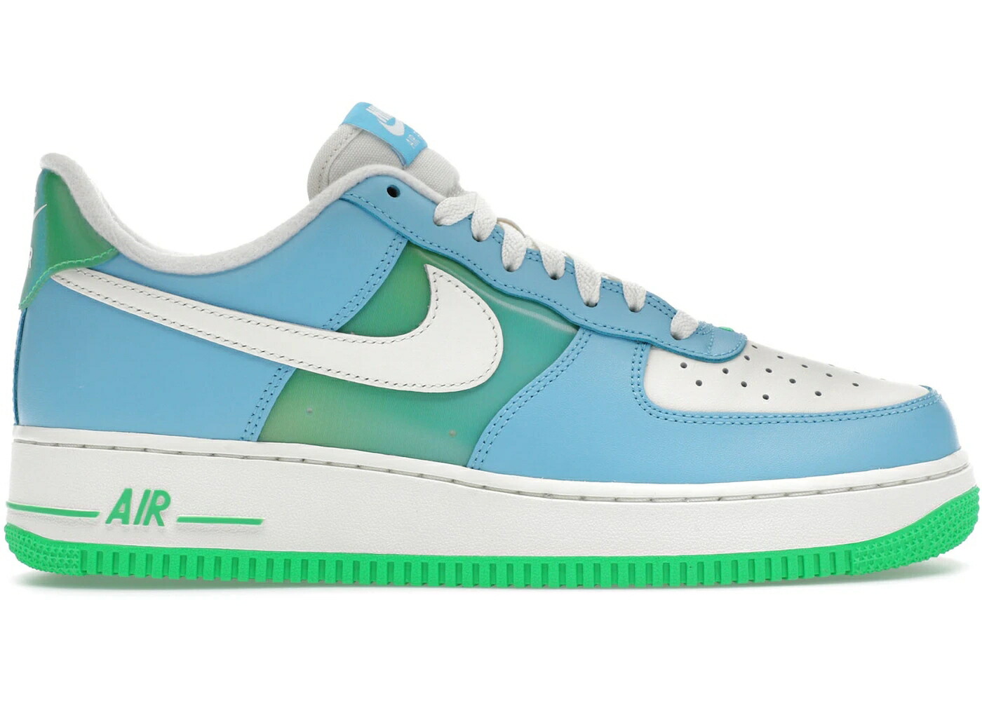 ナイキ 青色 ブルー 緑 グリーン ショック エアフォース 07 スニーカー メンズ NIKE AIR FORCE 1 LOW AQUARIUS BLUE VAPOR GREEN / AQUARIUS BLUE SAIL GREEN SHOCK