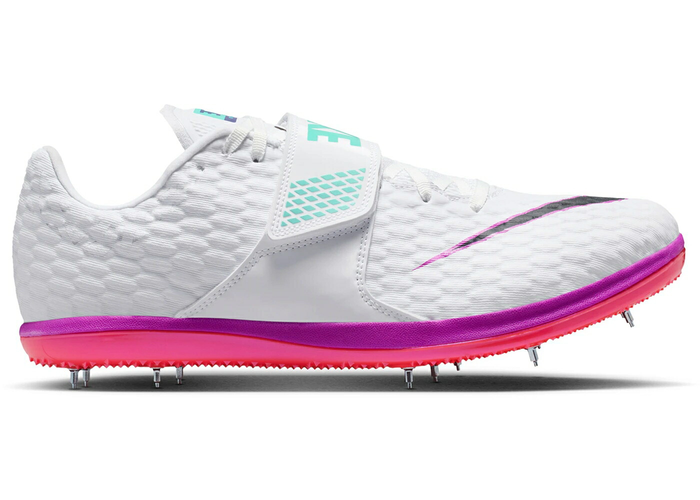 ナイキ ハイ エリート 白色 ホワイト 紫 バイオレット クリムゾン スニーカー メンズ NIKE HIGH JUMP ELITE WHITE HYPER VIOLET OBSIDIAN / WHITE BRIGHT CRIMSON HYPER