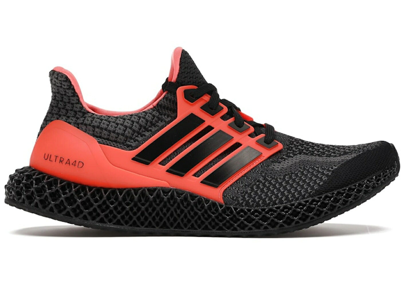 アディダス ウルトラ コア 黒色 ブラック 赤 レッド スニーカー メンズ ADIDAS ULTRA 4D CORE BLACK SOLAR RED / CORE BLACK SOLAR RED