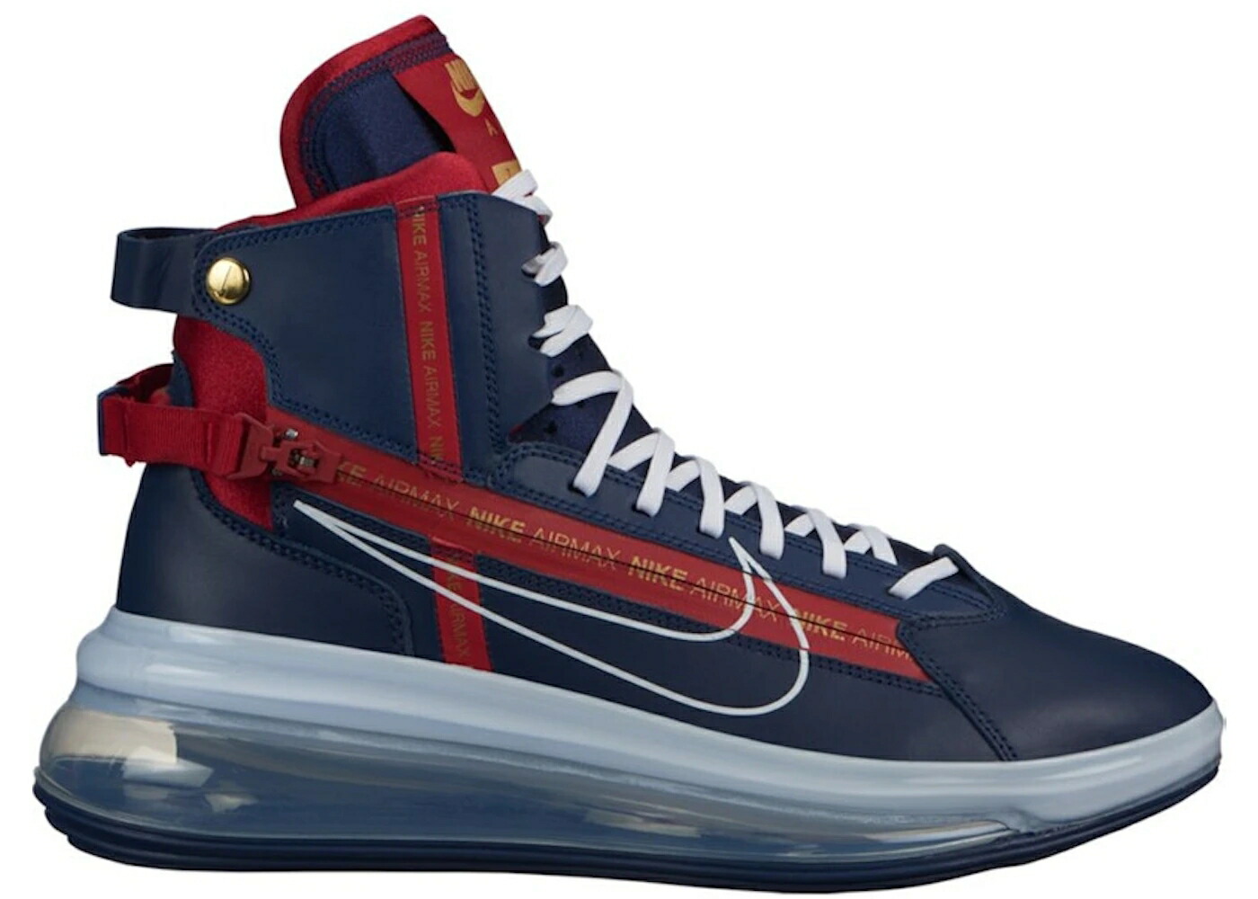 ナイキ マックス オリンピック 紺色 ネイビー 白色 ホワイト 赤 レッド エアマックス スニーカー メンズ NIKE AIR MAX 720 SATURN OLYMPIC / MIDNIGHT NAVY WHITE GYM RED｜スニケス