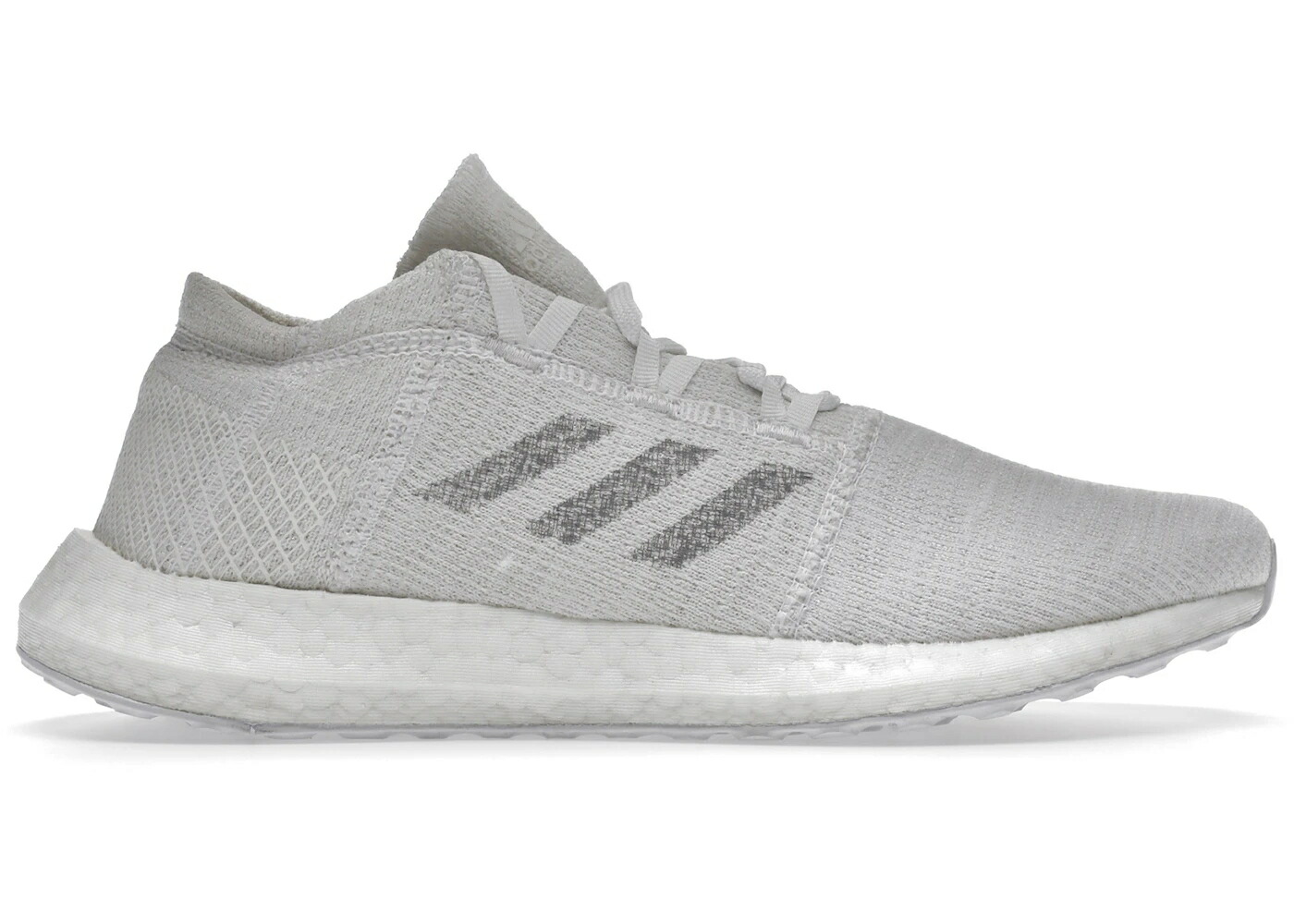 アディダス 白いこと 白いこと 固形体 薄墨色 薄墨色 スニーカー メンズ ADIDAS PUREBOOST GO CLOUD WHITE / CLOUD WHITE LIGHT SOLID GREY 靴-メンズ靴