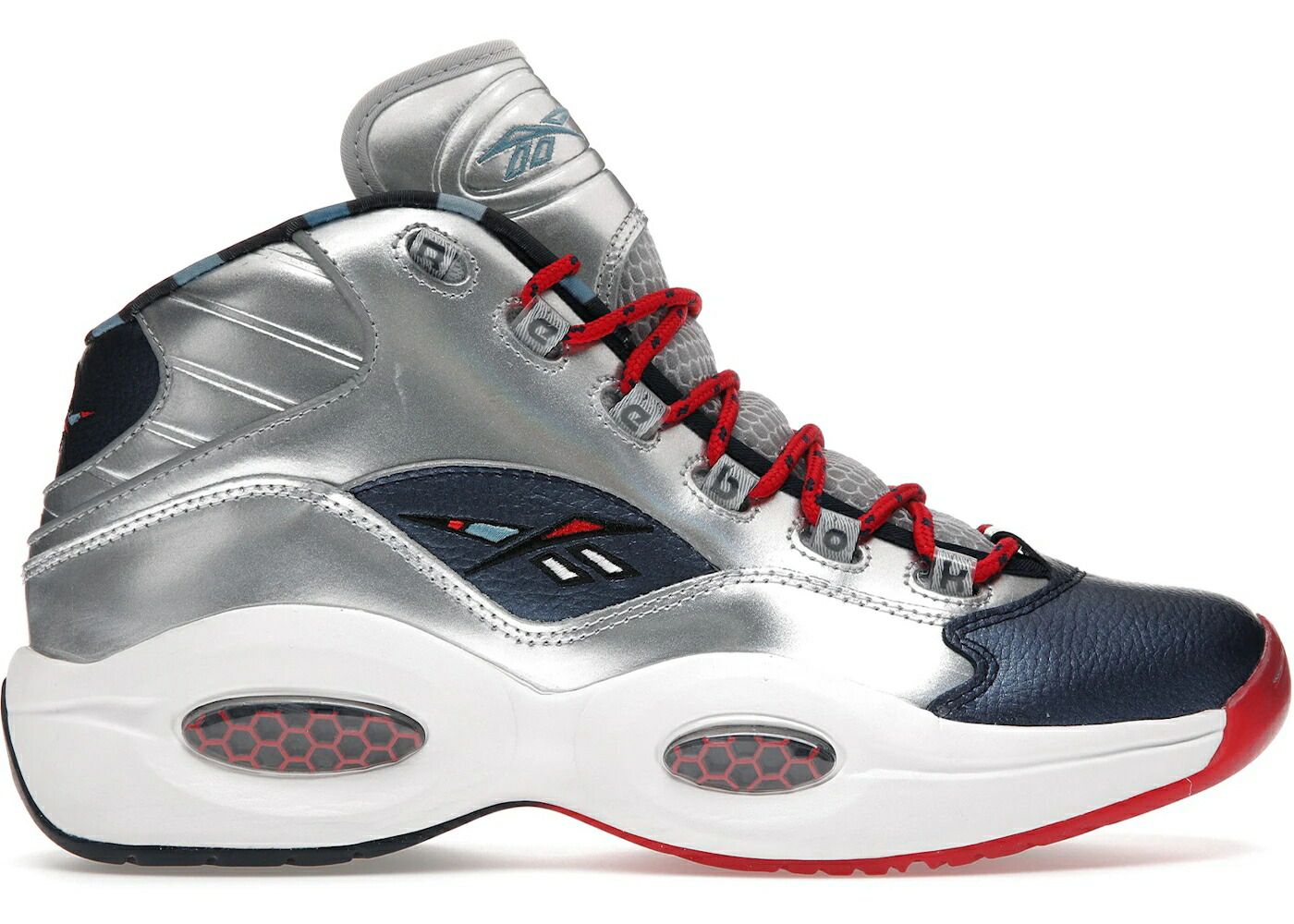 リーボック クエスチョン ミッド ハーデン 銀色 シルバー 青色 ブルー クエスチョンミッド スニーカー メンズ REEBOK QUESTION MID IVERSON X HARDEN SILVER / MATTE SILVER BLUE CADET PRIMAL