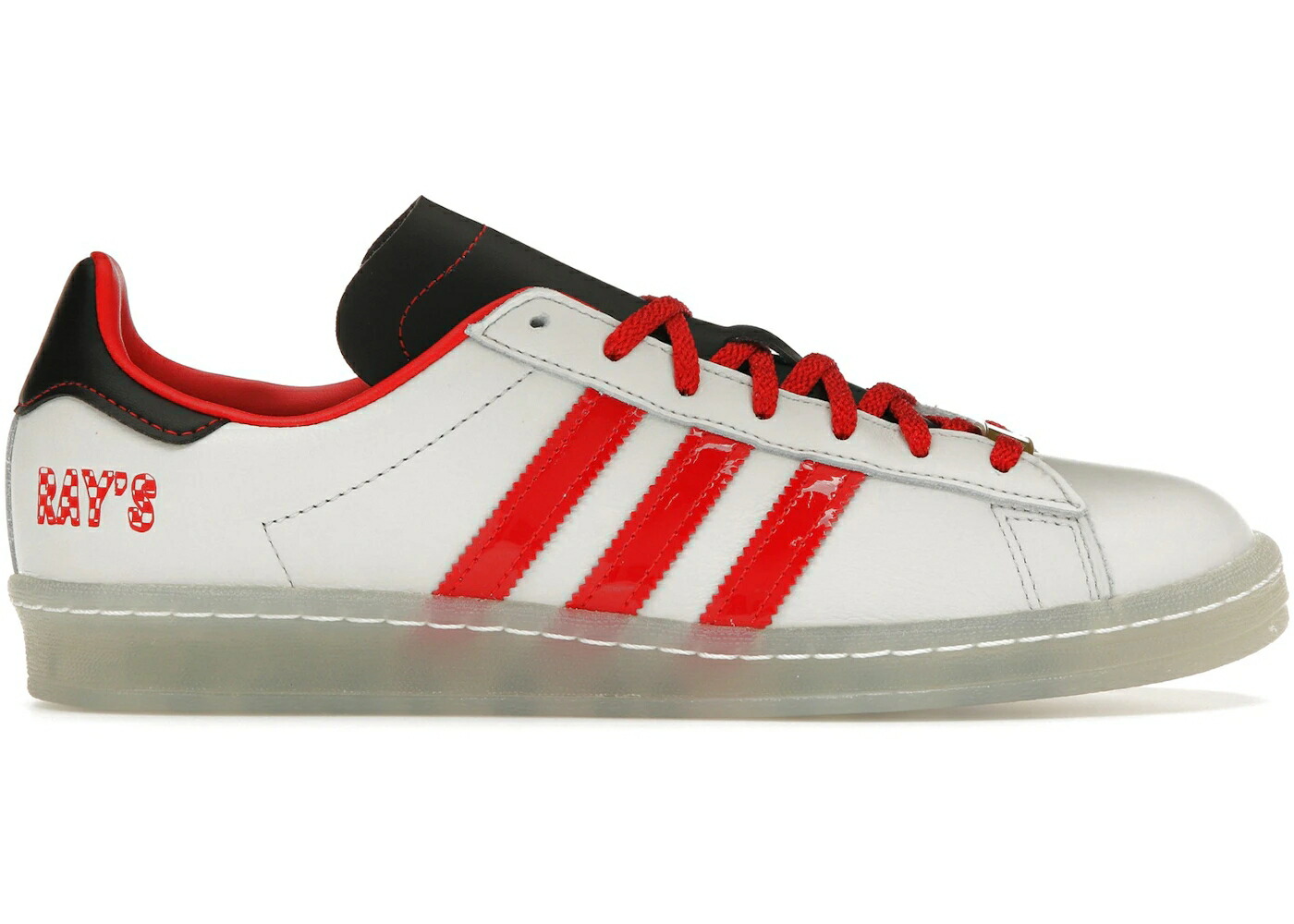 アディダス キャンパス 白色 ホワイト 赤 レッド コア 黒色 ブラック HOWLIN RAY スニーカー メンズ ADIDAS CAMPUS 80S / CHALK WHITE VIVID RED CORE BLACK