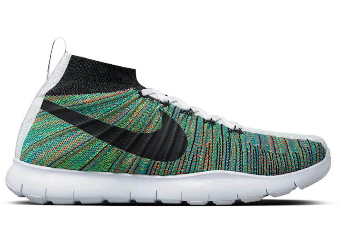 ナイキ フリー フライニット 白色 ホワイト スニーカー メンズ NIKE FREE TRAIN FORCE FLYKNIT TISCI MULTI-COLOR / MULTICOLOR MULTICOLOR WHITE