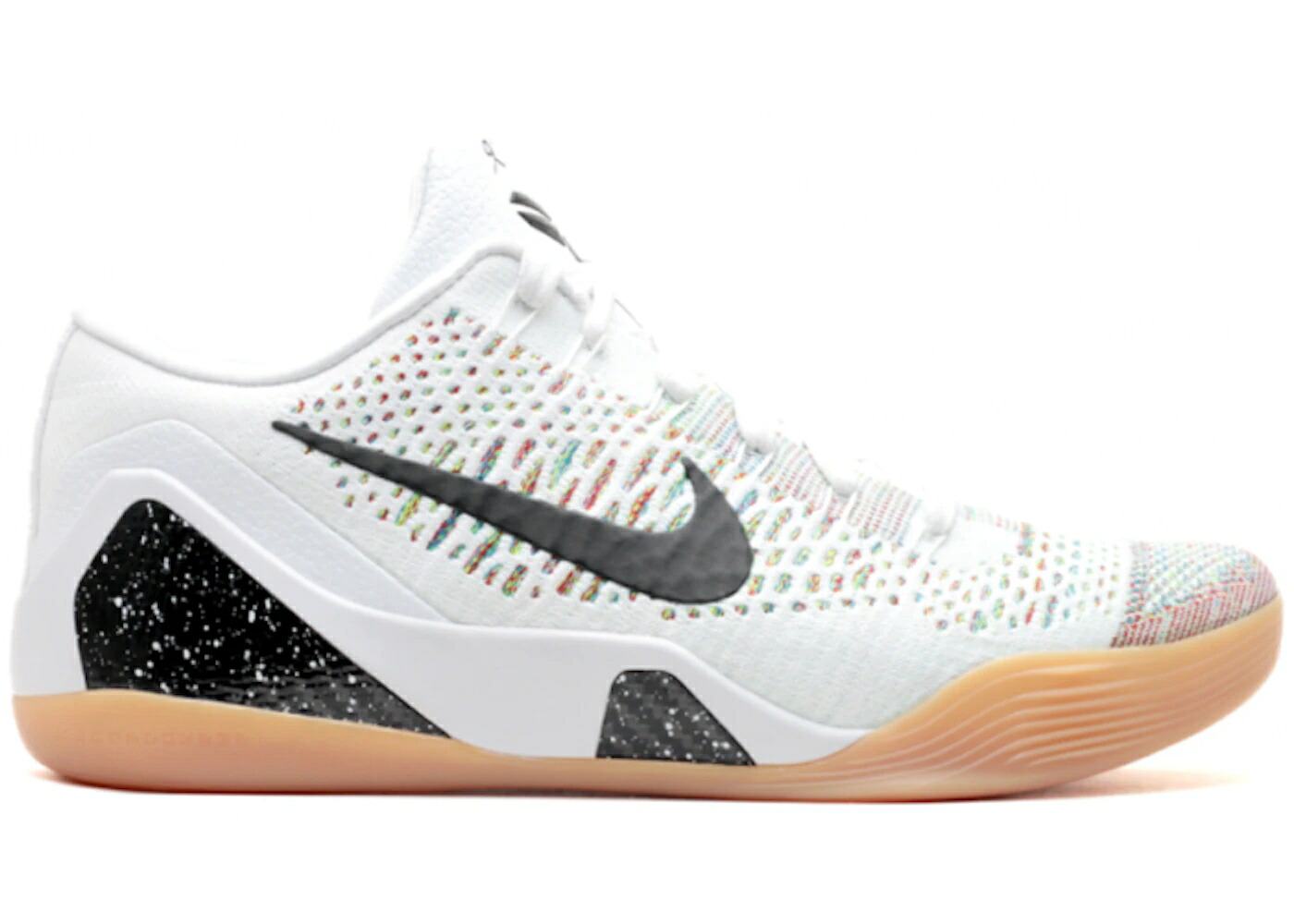 ナイキ コービー エリート プレミアム 白色 ホワイト 黒色 ブラック スニーカー メンズ NIKE KOBE 9 ELITE PREMIUM LOW HTM MILAN WHITE MULTI-COLOR / WHITE BLACK MULTI COLOR