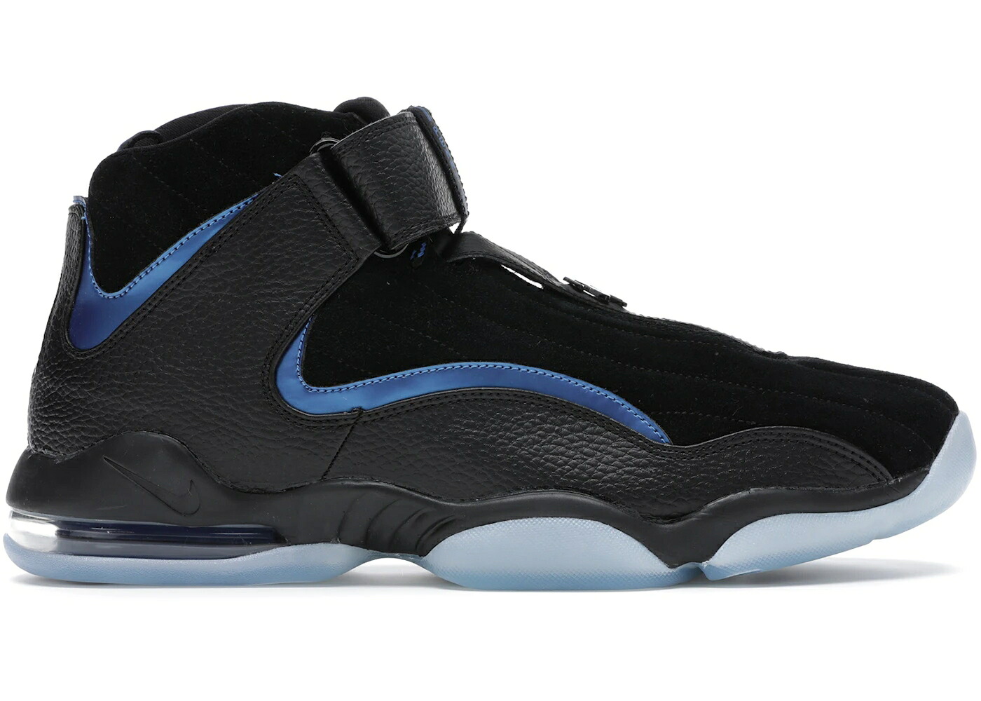 ナイキ ペニー 黒色 ブラック 青色 ブルー エアペニー スニーカー メンズ NIKE AIR PENNY IV BLACK ATLANTIC BLUE / BLACK BLACK