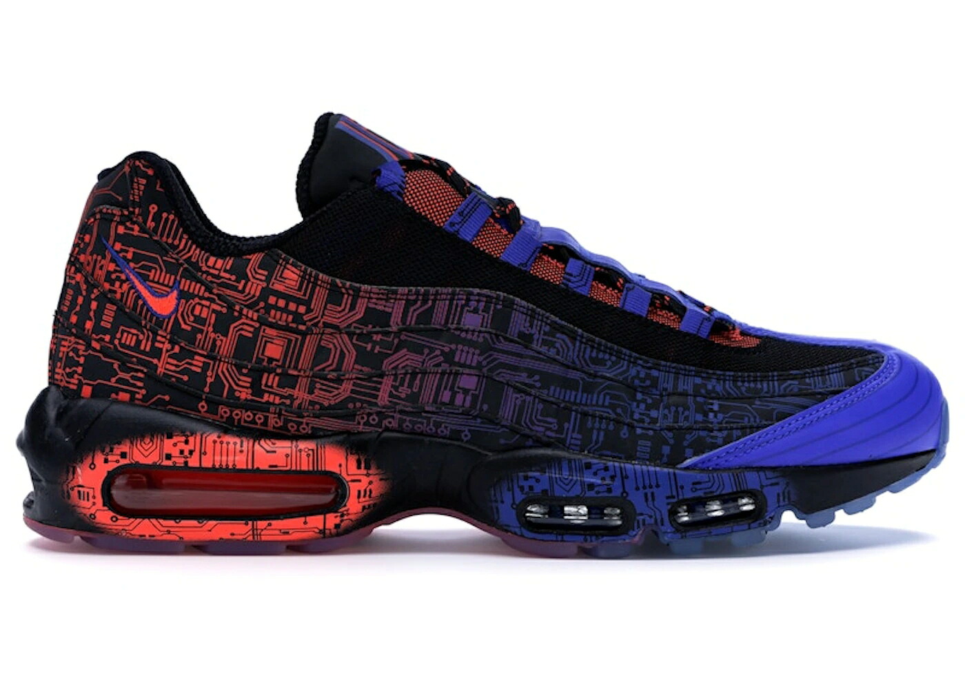 ナイキ マックス 黒色 ブラック クリムゾン 青色 ブルー エアマックス スニーカー メンズ NIKE AIR MAX 95 DOERNBECHER (2015) / BLACK BRIGHT CRIMSON RACER BLUE|スニケス