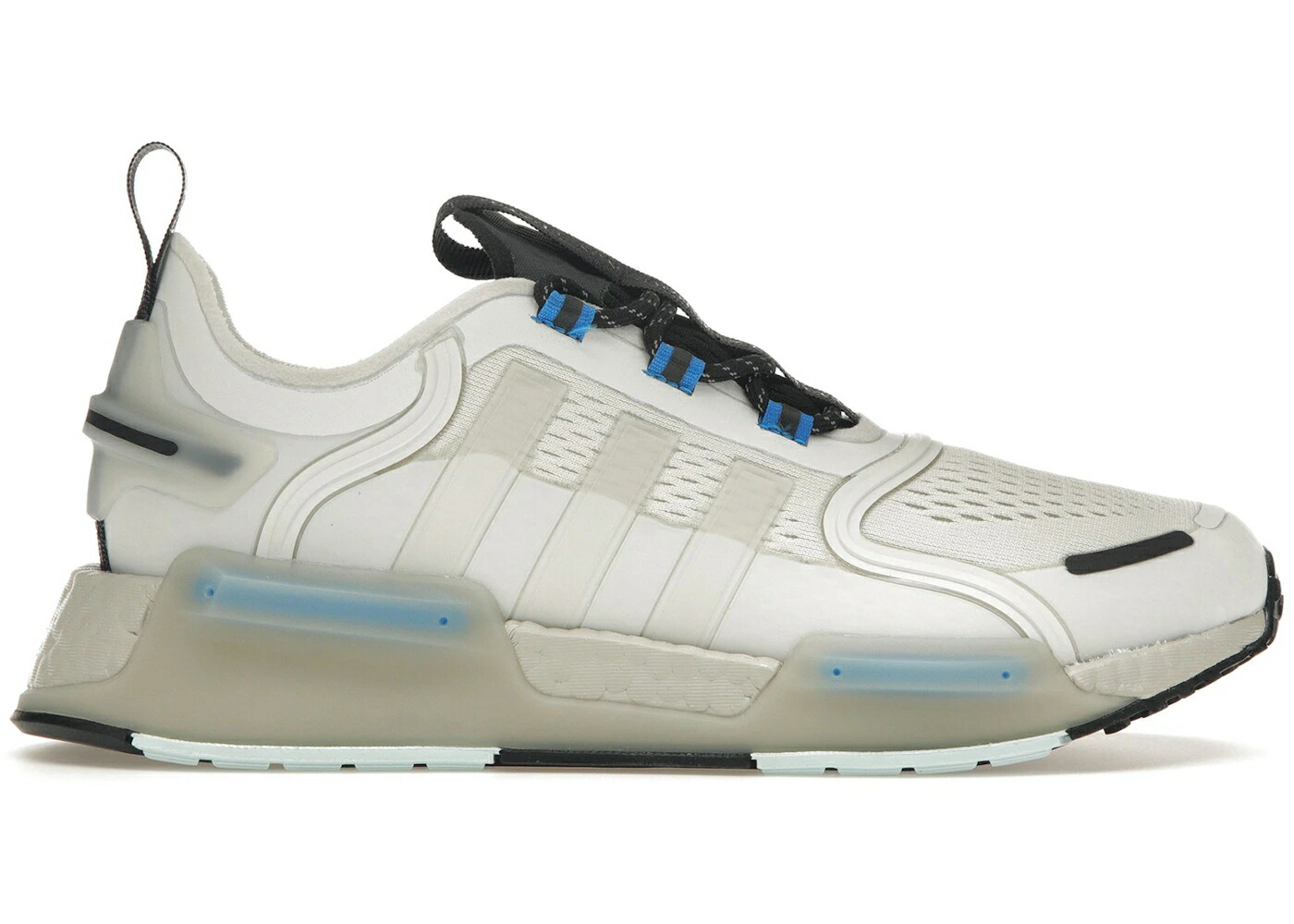 アディダス 白いこと 白いこと 青味 青み 混雑時 スニーカー メンズ ADIDAS NMD R1 V3 CRYSTAL WHITE BLUE RUSH / CRYSTAL WHITE CLOUD WHITE BLUE